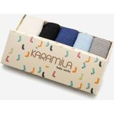 Karamila 5 Çift Bebek Çorap Dikişsiz - Bambu Çorap - 0 - 6 Ay - Asorti