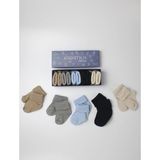 Karamila 5'li Set Bebek Bambu Çorap - Baby Bamboo Socks - Yenidoğan Çorap - 166-Lacivert - 0 - 3 Ay