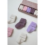 Karamila 5'li Set Bebek Bambu Çorap - Baby Bamboo Socks - Yenidoğan Çorap - Açık Gül Kurusu - 12 - 18 Ay