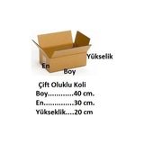 Karan Home 30 Adet 40X30X20 Çift Oluklu Ev Taşıma Kolisi- Ofis ve Çeyiz Kolisi
