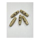 karan tuhafiye Ahşap Çoban Düğme 5 Li Set / 4 Cm/Bej