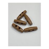 karan tuhafiye Ahşap Çoban Düğme 5 Li Set / 4 Cm/Sütlü kahve