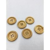 Karan Tuhafiye Ahşap Düğme 6 Adet - 30 mm