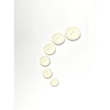 Karan Tuhafiye Ahşap Görünümlü Plastik Düğme / 6 Lı Set Beyaz/02742 / - 2,5 cm