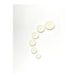 karan tuhafiye Ahşap Görünümlü Plastik Düğme / 6 lı set Beyaz/02742/3 cm