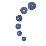 Karan Tuhafiye Ahşap Görünümlü Plastik Düğme / Lacivert / 02732 / - 2,5 cm