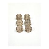 karan tuhafiye Antik Gold Zemin/Metal Düğme / 1,8 cm / 6 lı Set / (m09089)/ Toz pembe