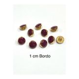 karan tuhafiye Bluz Düğmesi/Metal Bluz Gömlek Düğmesi/ 1 cm /02729/ Bordo