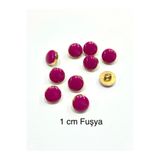 karan tuhafiye Bluz Düğmesi/Metal Bluz Gömlek Düğmesi/ 1 cm /02729/ Fuşya