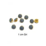 karan tuhafiye Bluz Düğmesi/Metal Bluz Gömlek Düğmesi/ 1 cm /02729/ Gri