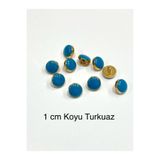 karan tuhafiye Bluz Düğmesi/Metal Bluz Gömlek Düğmesi/ 1 cm /02729/ koyu turkuaz