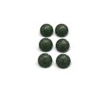 karan tuhafiye Bombeli Antrasit Zemin/Metal Düğme / 1,8 cm / 6 lı Set / (m03094) YEŞİL