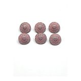 karan tuhafiye Bombeli Antrasit Zemin/Metal Düğme / 2,3 cm / 6 lı Set / (m03094) Pembe