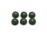 karan tuhafiye Bombeli Antrasit Zemin/Metal Düğme / 2,3 cm / 6 lı Set / (m03094) YEŞİL