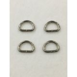 Karan Tuhafiye Çanta Halkası D Demir 2,5 cm 4 Lü Set - Gümüş