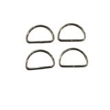 Karan Tuhafiye Çanta Halkası D Demir 3,5 cm 4 Lü Set - Gümüş