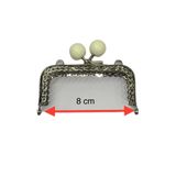 karan tuhafiye Çanta Ve Cüzdan Klipsi Kare 8 Cm (gümüş krem inci)