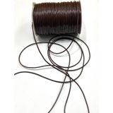Karan Tuhafiye Deri İp / Bileklik İpi / Takı Tasarım İpi / 5 Metre / 2 mm / - Kahverengi