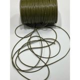 Karan Tuhafiye Deri İp / Bileklik İpi / Takı Tasarım İpi / 5 Metre / 2 mm / - Yeşil
