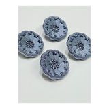 karan tuhafiye İtalyan Model Trençkot, Kaban Ve Mont Düğmesi Takımı 6 Lı Set Indigo 2,7 Cm (KOD:4685)