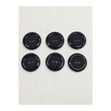 karan tuhafiye Kaban Mont Düğmesi Italyan Düğme 6 Lı Set Siyah 3 Cm (M46690)