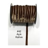 karan tuhafiye Kadife Kurdele / 1 cm / 5 Metre / k011, #42 Açık Kahve