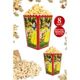 karanca parti süs Pamuk Prensesli 8'li Popcorn Mısır Kutusu Patlamış Mısır Kovası
