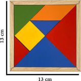 Karanes Toys Doğal Ahşap Eğitici Oyuncak 7 Parça Tangram 13X13 cm