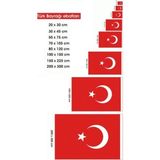 Karanfil Türk Bayrağı 20X30 cm Kırmızı - Beyaz Renkli 1 Adet Kaliteli Kumaş Bayrak