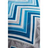 Karani Home Çift Taraflı Çift Kişilik Nevresim Takımı - Mavi - Antrasit - 220 x 240 cm