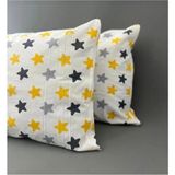 Karani Home Fermuarlı 2 Adet Yastık Kılıfı - 50 × 70 cm - Sarı - Beyaz