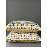 Karani Home Fermuarlı 2 Adet Yastık Kılıfı - 50 × 70 cm - Sarı - Krem