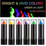 Karanlıkta Parlayan Yanan Uv Neon Ruj Yüz Boyama 6 Adet 6 Renk Bx40