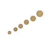 Karantuhafiye Ahşap Görünümlü Plastik Düğme, 2 cm, Ahşap Renk, 6'lı Set
