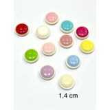 Karantuhafiye Bebek Düğmesi, Bonibon Model, 1,4 cm, Beyaz, 10 Adet