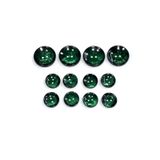 Karantuhafiye Blazer Ceket Düğme Takımı, Parlak Siyah Atımlı Mermer Desenli, 2,3 cm + 1,5 cm, 4+8 Set, Zümrüt Yeşili