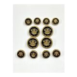 karantuhafiye Blazer Ve Trençkot Ceket Düğmesi Takımı 4+8 set /Arma Model gold siyah