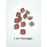 Karantuhafiye Bluz Gömlek Düğmesi, 10'lu Set, Gümüş Yavruağzı, 1 cm