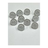 karantuhafiye Bluz Gömlek Düğmesi, Metalize Plastik, 1 cm, 10'lu Set, Gümüş