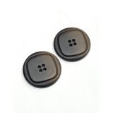Karantuhafiye Dev Boy Düğme, Kaban Hırka Düğmesi, 5 cm, Kahverengi, 2'li Set