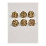 karantuhafiye Hasır Model Metalize Hırka Yelek Düğmesi / 6 lı set / Gold / M2552