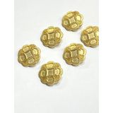Karantuhafiye İtalyan Ceket Düğme Takımı Vintage, Mat Gold, 6'lı Set, 2,5 Cm
