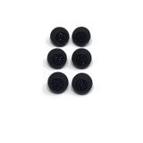 karantuhafiye İtalyan Ceket Trençkot Düğmesi, Siyah, Kumaş Dokulu Kabartmalı, 2,3 cm, 6'lı Set