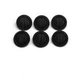 Karantuhafiye İtalyan Ceket Trençkot Düğmesi, Siyah, Kumaş Dokulu Parlak Kenarlı, 2,3 cm, 6'lı Set