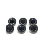 Karantuhafiye İtalyan Gümüş Çerçeveli Düğme, 2,8 cm, Siyah Dolgu, 6'lı Set, Kaban ve Trençkot