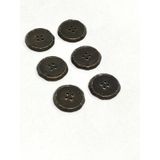 Karantuhafiye İtalyan Hırka Ceket Düğmesi, 6'lı Set, 1,8 cm, Oksit Vintage