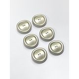 Karantuhafiye İtalyan Kaban Düğmesi, Mat Gümüş, 3 cm, 6'lı Set