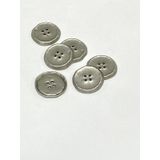 Karantuhafiye İtalyan Kaban Hırka Düğmesi, 6'lı Set, 2,5 cm, Gümüş Vintage
