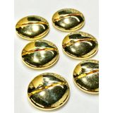 Karantuhafiye İtalyan Kaban Hırka Düğmesi, Gold Parlak, 6'lı Set, 3,8 cm