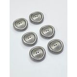 Karantuhafiye İtalyan Trençkot Kaban Düğmesi, Antrasit, 2,5 cm, 6'lı Set